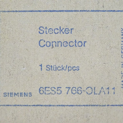 Siemens Stecker Connector 6ES5766-0LA11 / 6ES5 766-0LA11 / NEU-OVP versiegelt