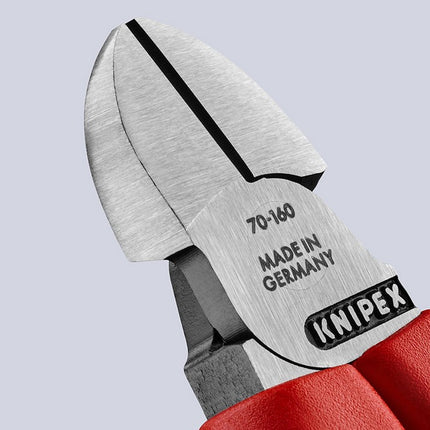 Knipex 70 02 160 Seitenschneider Kopf poliert Griffe mit Mehrkomponenten-Hüllen 7002160