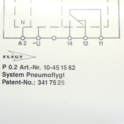 Flygt P0.2 / 10-45 15 62 / 10-451562  System Pneumoflygt