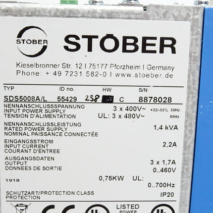 Stöber Servoumrichter SDS5008A/L 55429 0.75kW DP5000 44575