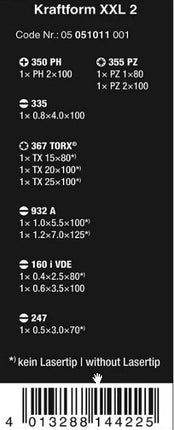 Wera 05051011001 Kraftform XXL 2 Schraubendreher Set 12-teilig
