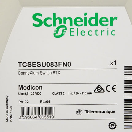 Schneider Electric TCSESU083FN0 Ethernet TCP/IP Switch