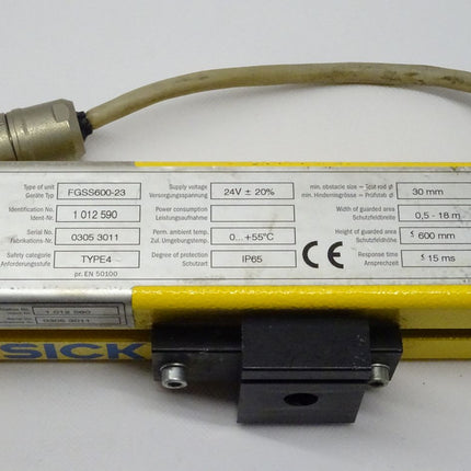 Sick FGSS600-23 elektronische Lichtschranke SENDER 1 012 590 / 24V / 30-FGS