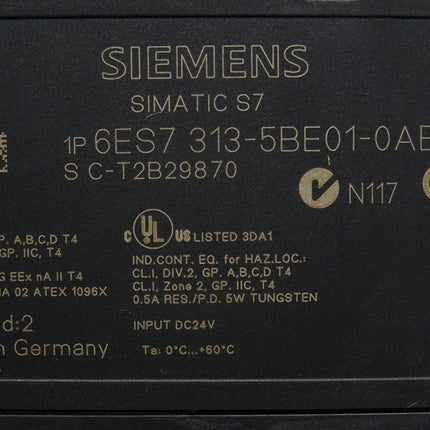 Siemens S7-300 CPU313C 6ES7313-5BE01-0AB0 6ES7 313-5BE01-0AB0 v2.0.10