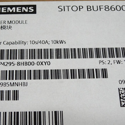 Siemens Sitop BUF8600 6EP4295-8HB00-0XY0 6EP4 295-8HB00-0XY0 / Neu OVP versiegelt