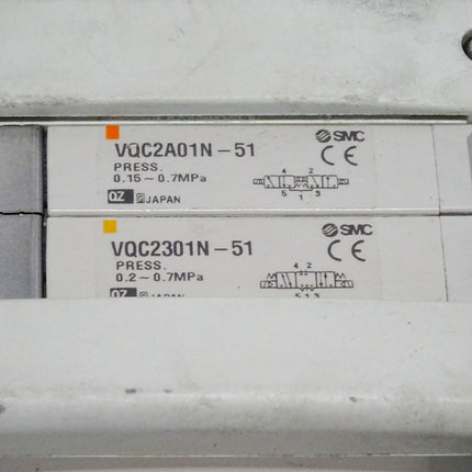 SMC Connector Box VVQ1000W-130A-1 + Valve VQC2A01N-51 + Valve VQC2301N-51