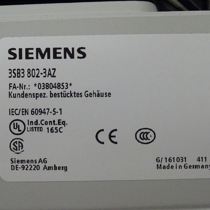 Siemens 3SB3 802-3AZ Drucktaster 3SB3802-3AZ Neu-OVP geöffnet