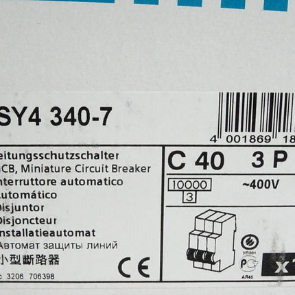 Siemens Leitungsschutzschalter 5SY4340-7 / Neu OVP