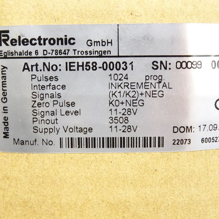 TR Electronic Incremental encoder  IEH58-00031 / Neu OVP