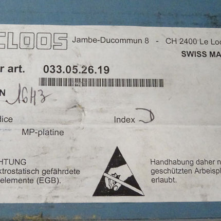 Cloos 033.05.26.19 -D uP-Platine NEU-OVP