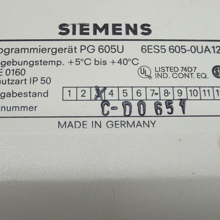 Siemens 6ES5605-0UA12 Programmiergerät PG 605U 6ES5 605-0UA12