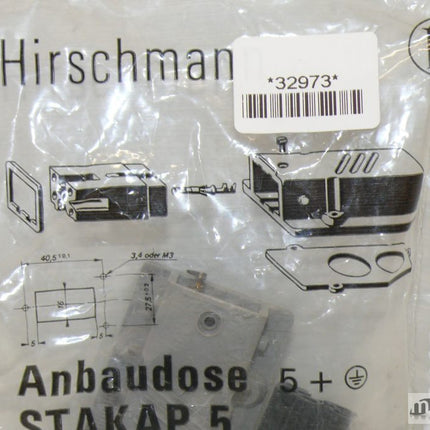 NEU/OVP Hirschmann 932511-106 Anbaudose STAKAP 5