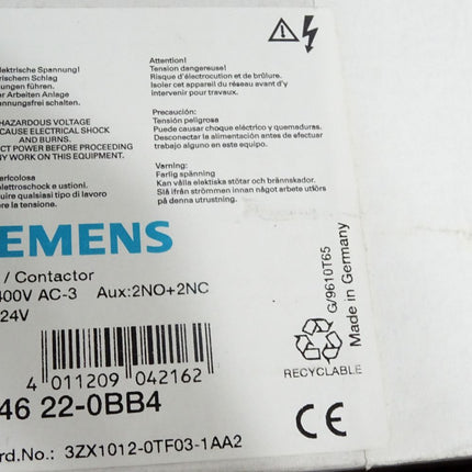 Siemens Schütz 3TF4622-0BB4 / Neu OVP