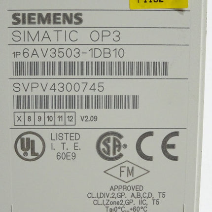 Siemens Panel OP3 6AV3503-1DB10 6AV3 503-1DB10