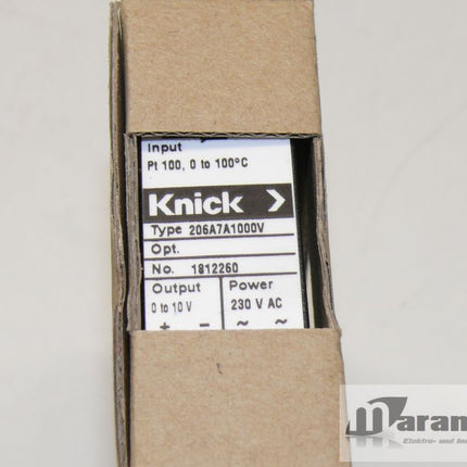 OVP Knick Type 206A7A1000V No. 1812260 Temperaturmessumformer