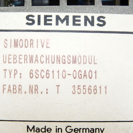 Siemens Simodrive Überwachungsmodul / 6SC6110-0GA01