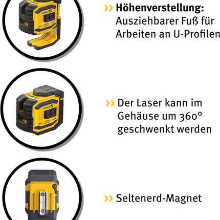 STABILA 19033 Kreuzlinien-Lot-Laser LAX 300 G Grüner-Baulaser Trockenbaulaser