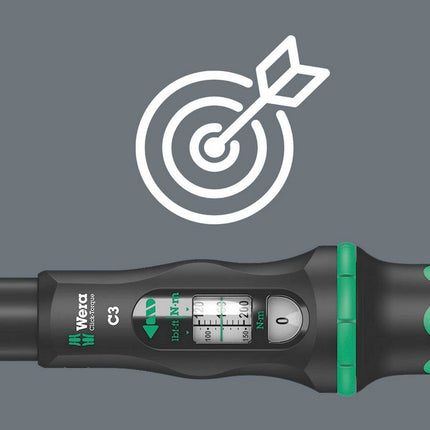 Wera Click-Torque C3 Drehmomentschlüssel mit Umschaltknarre 40-200Nm 05075622001