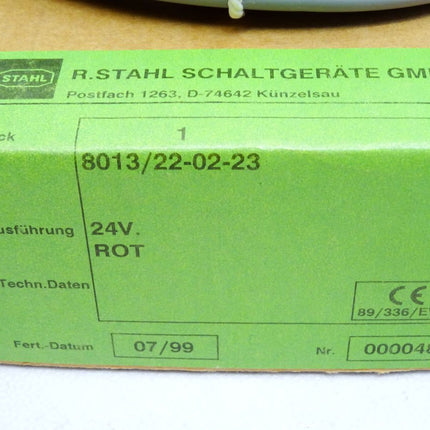 Stahl Leuchtmelder rot 8013/22-02-23 / Neu OVP