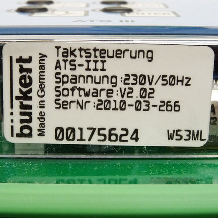 Bürkert  Agrichema ATSIII ATS-III Taktsteuerung 00175624