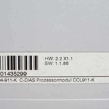 Sigmatek CCL911 12-104-911-K CD Prozessor CCL911-K HW:2.2X1.1/ Neu OVP