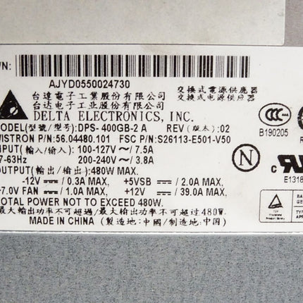 Delta Electronics DPS-400GB-2 A Power Supply 480W