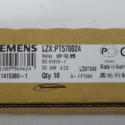 Siemens PT570024 Relais 10stk. Steckrelais Schaltrelais neu-OVP