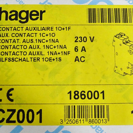 Hager Hilfsschalter 1OE+1S CZ001 186001 / Neu OVP