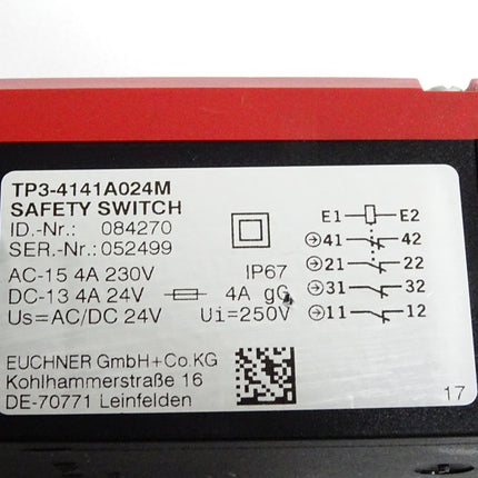 Euchner safety Switch 084270 TP3-4141A024M Sicherheitsschalter