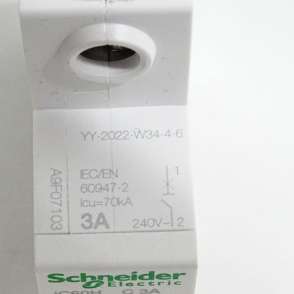 Schneider Electric A9F07103 iC60H C 3A Leitungsschutzschalter / Neu