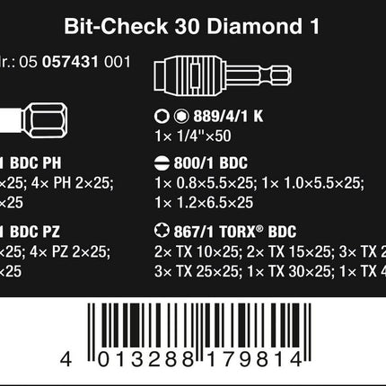 Wera Bit-Check 30 Diamond 1