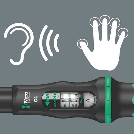 Wera Click-Torque C4 Drehmomentschlüssel mit Umschaltknarre 60-300Nm 05075623001