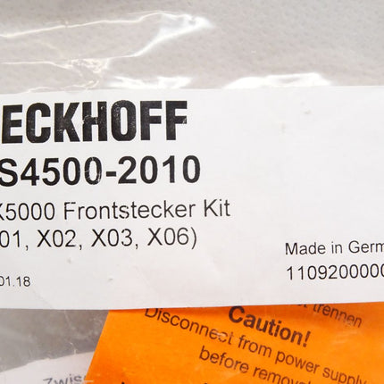 Beckhoff AX5000 Frontstecker Kit ZS4500-2010  (X01, X02, X03, X06) / Inhalt :  4 Stecker / Neu OVP