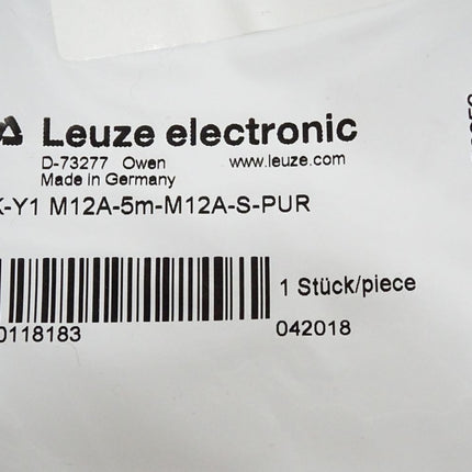 Leuze Electronic 50118183 K-Y1 M12A-5m-M12A-S-PUR Verbindungsleitung / Neu OVP - Maranos.de