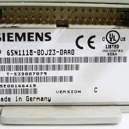 Siemens 6SN1118-0DJ23-0AA0 Version C Simodrive 611 Regelungseinschub