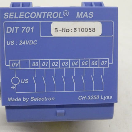 Selecontrol MAS DIT 701 Input Modul 24VDC + TBA703 Steckereinheit