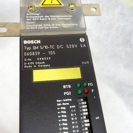 BOSCH SM 5/10-TC DC 520V 5A 060839-105 Servomodul