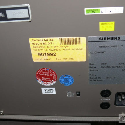 Siemens Kompensograph  C1014 / 7KC1014-8AA2 + Zubehör