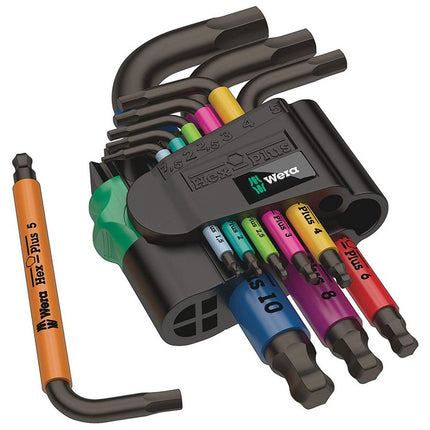 Wera 05133164001 950/9 Hex-Plus Mulitcolour 2 Winkelschlüsselsatz