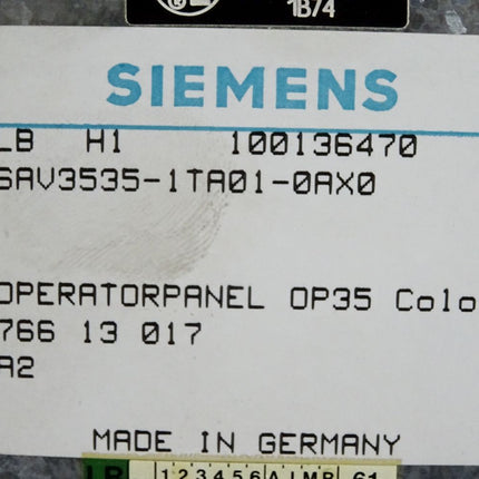 Siemens Panel OP35 Color 6AV3535-1TA01-0AX0 6AV3 535-1TA01-0AX0 - Batterie leer