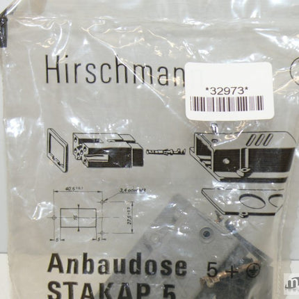 NEU/OVP Hirschmann 932511-106 Anbaudose STAKAP 5