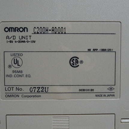 Omron C200H-AD001 A/D Unit / Neu OVP