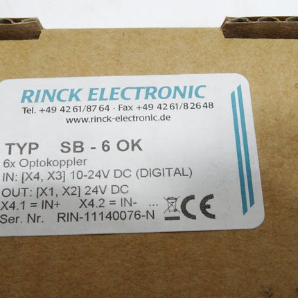 Rinck Electronic SB-6 OK SB-6OK 6x Optokoppler / Neu OVP