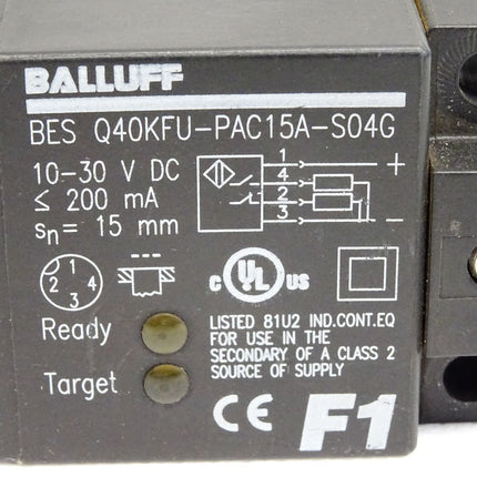 Balluff Induktive Faktor 1-Sensor BES022K BES Q40KFU-PAC15A-S04G