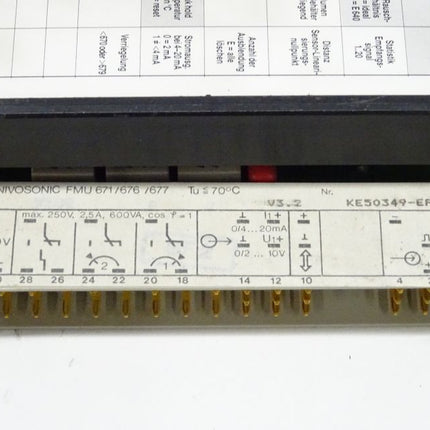 Endress Hauser FMU 676 Nivosonic FMU671/676/677 V: 3.2