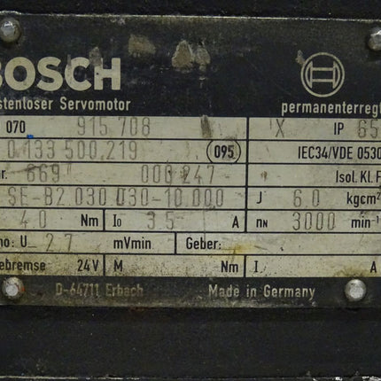 Bosch SE-B2.030.030-10.000 Bürstenloser Servomotor  3000 Rpm