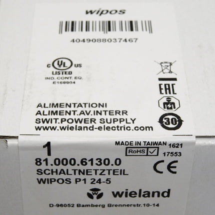 Wieland Wipos P1 24-5 81.000.6130.0 Schaltnetzteil / Neu OVP versiegelt