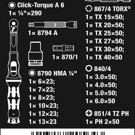 Wera Click-Torque A 6 Set 1