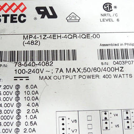 Astec MP4-1Z-4EH-4QR-IQE-00 73-540-4082 400W Power Supply