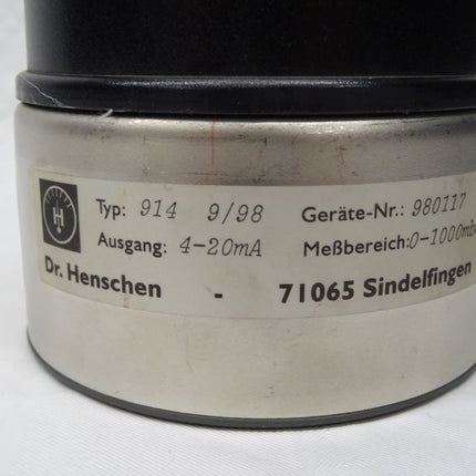 Henschen 914 9/98 Digitalmanometer 980117 / 4-20mA / 0-1000mBar / Kobold